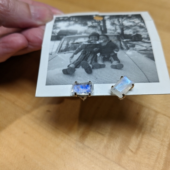 Rachael Ryen for Anthropologie semi-precious gemstone stud earrings - Picture 2 of 3